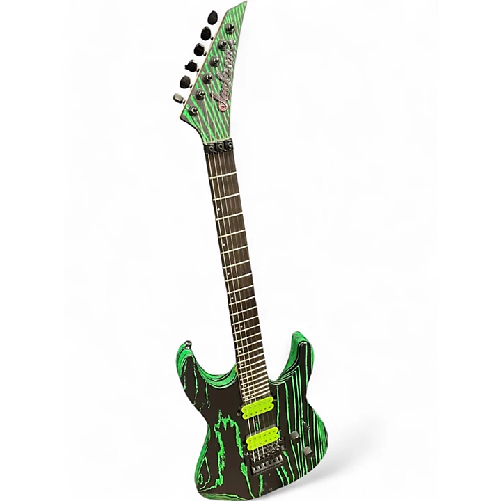 Used Jackson DINKY DK3 GREEN GLOW Solid Body Electric Guitar