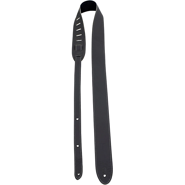Leather Guitar Strap Gray 2 in