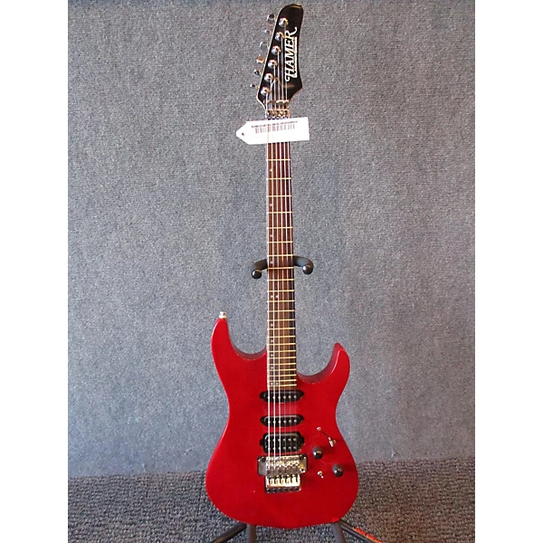 Used Hamer Slammer Series Red Solid Body Electric Guitar