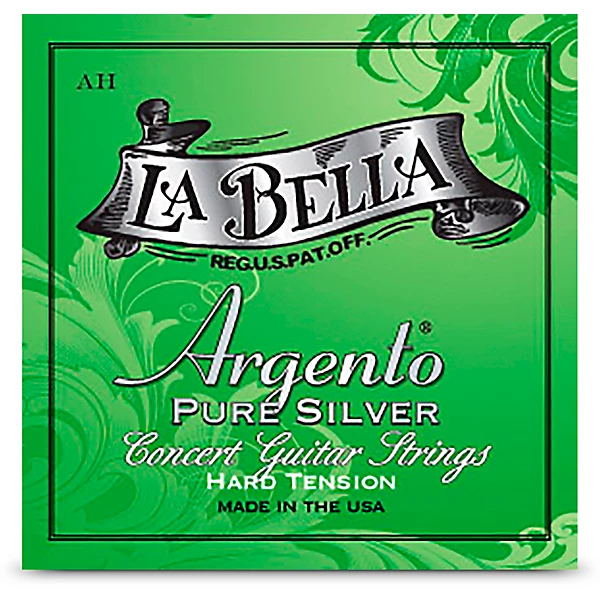AH Argento Pure Silver Concert Guitar Strings Hard Tension