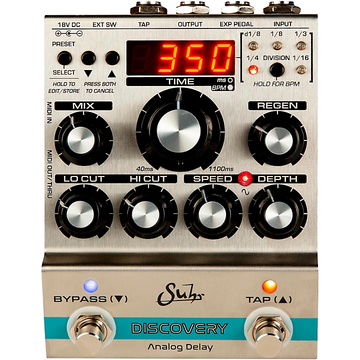 Discovery Analog Delay Effects Pedal Silver
