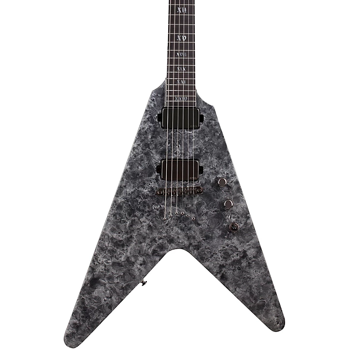 Schecter Guitar Research Juan of the Dead V 1 Electric Guitar Black Reign