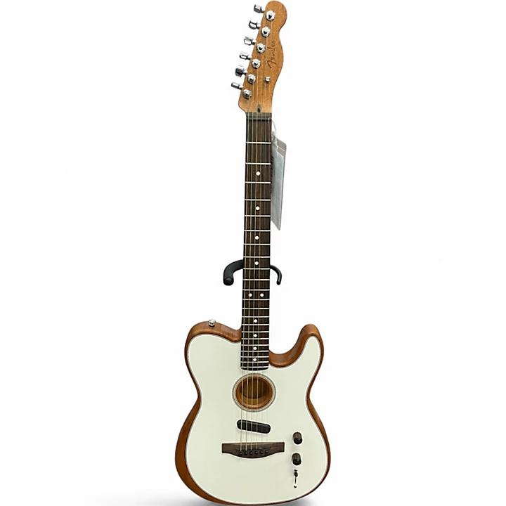 Used Fender Acoustasonic Classic White Acoustic Electric Guitar