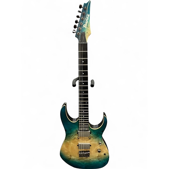 Used Ibanez RG1121PB Natural to Blue Fade Solid Body Electric Guitar