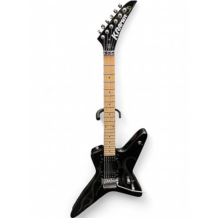 Used Kramer tracii guns Metallic Black Solid Body Electric Guitar
