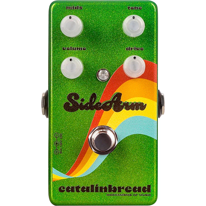 SideArm 70s Collection Overdrive Effects Pedal Sparkle Green