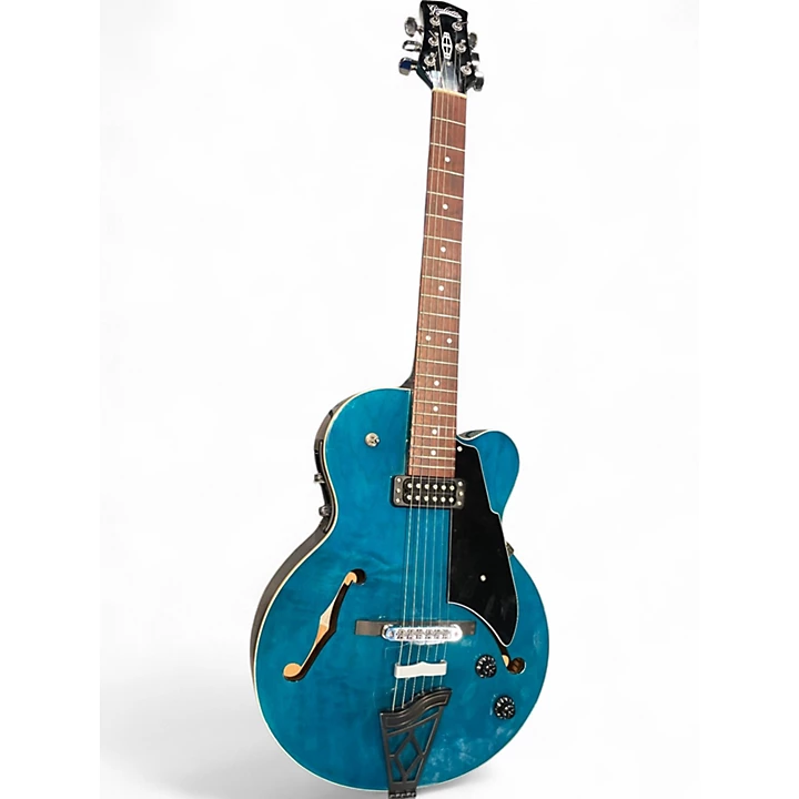 Used VOX VGA 3D Trans Blue Hollow Body Electric Guitar