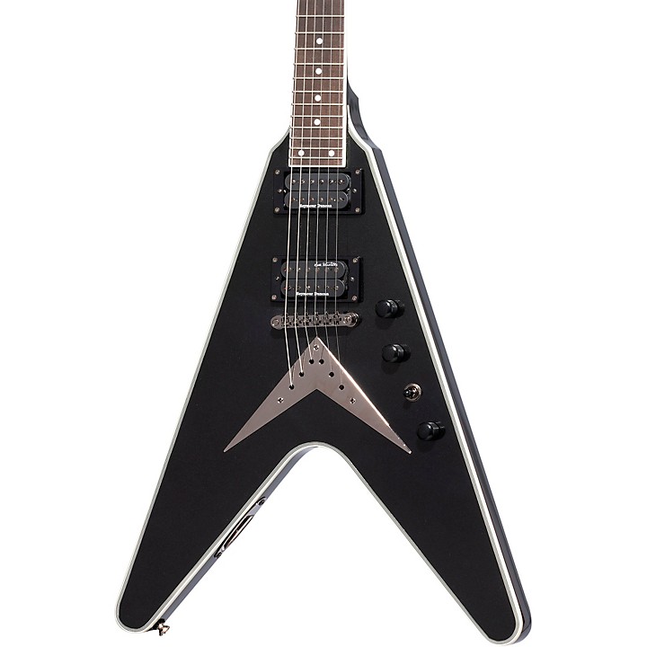Dave Mustaine Flying V Custom Electric Guitar Black Metallic