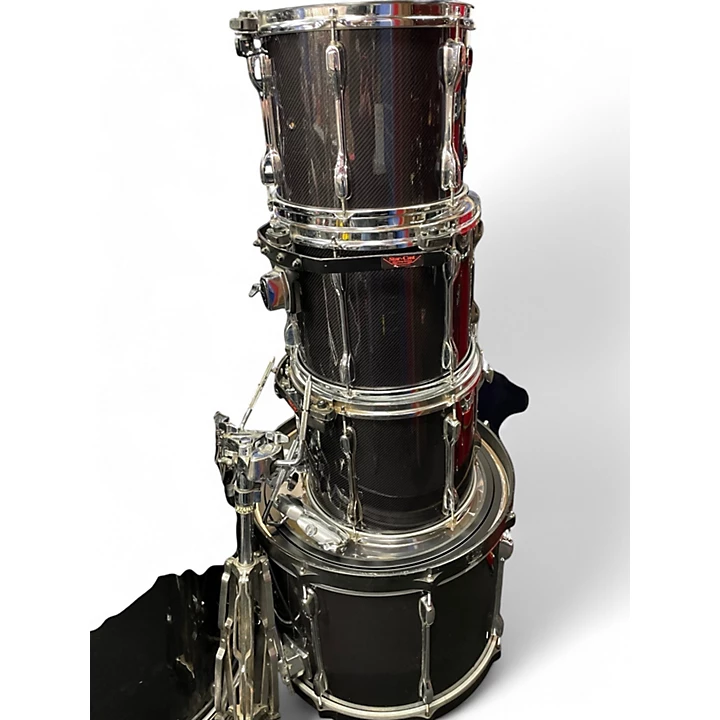 TAMA Used TAMA 4 Piece Rockstar CARBON FIBER WRAP Drum Kit.gc