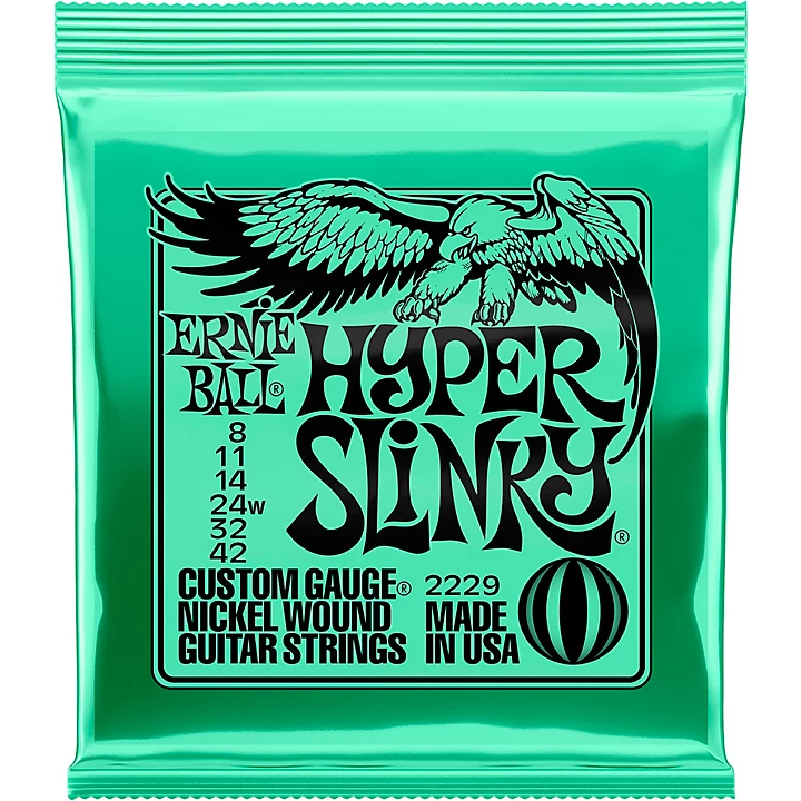 Hyper Slinky Nickel Wound Electric Guitar Strings 8 42