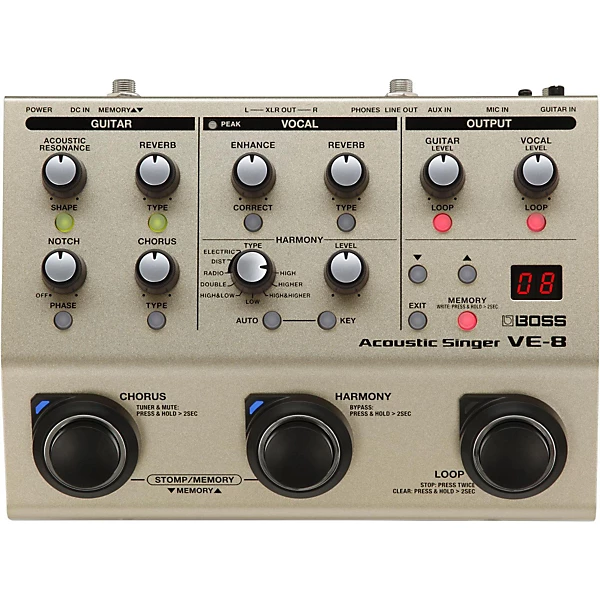 BOSS VE 8 Acoustic Singer Multi Effects Pedal
