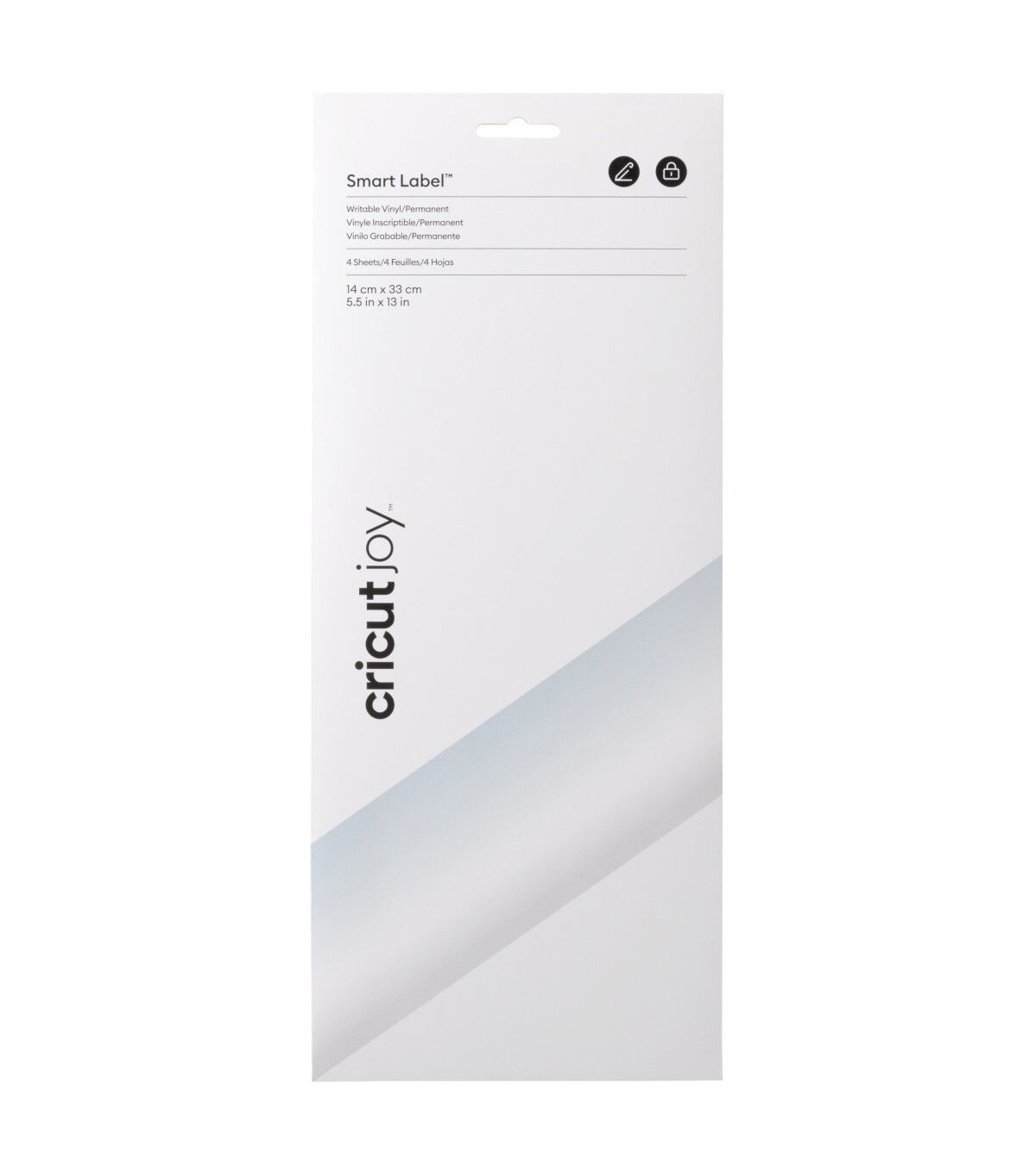 Cricut Joy 5.5 x 13 Transparent Permanent Writable Vinyl Sheets 4ct