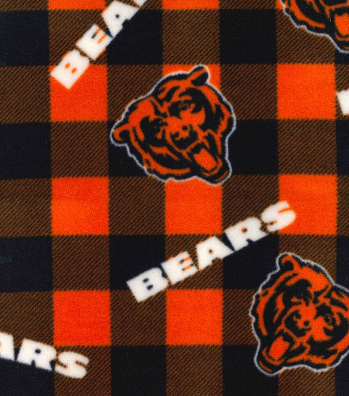 Fabric Traditions Chicago Bears Fleece Fabric Buffalo Check