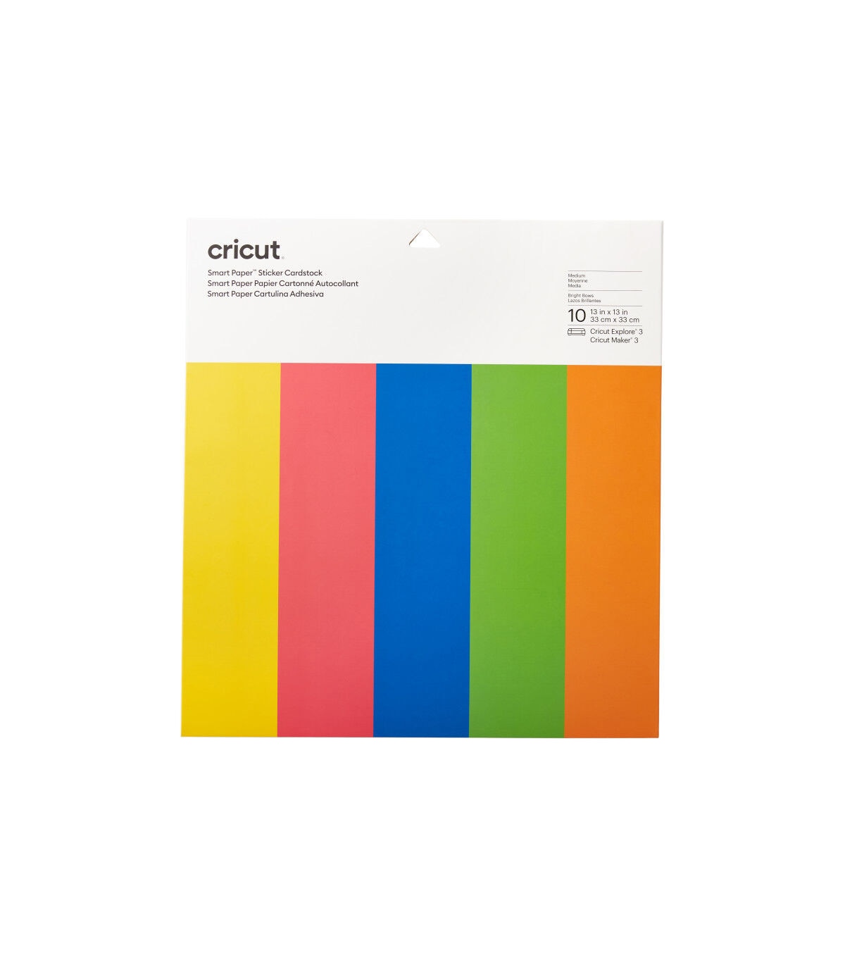 Cricut 13 x 13 Bright Bows Smart Paper Sticker Cardstock Sheets 10ct