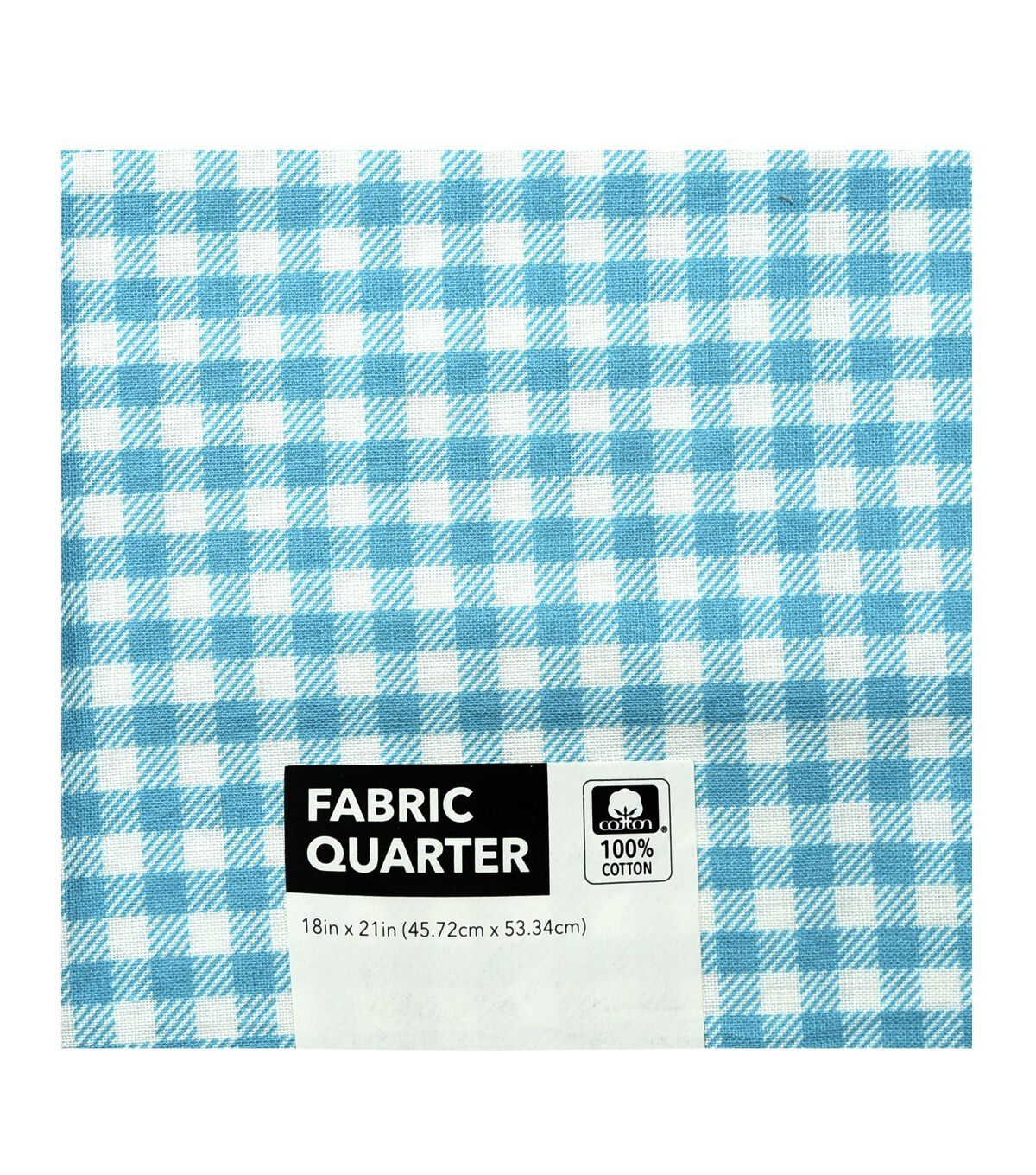 18 x 21 Teal Checks Cotton Fabric Quarter 1pc by Keepsake Calico