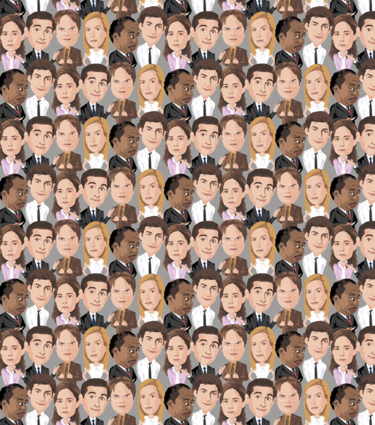 The Office Staff Meeting Cotton Fabric