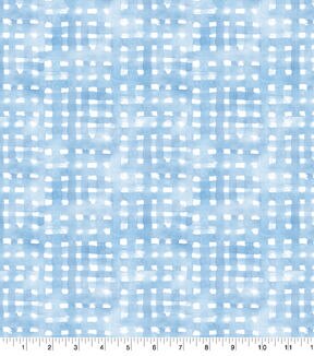 Susan Winget Blue Spring Meadow Check Cotton Fabric by Keepsake Calico
