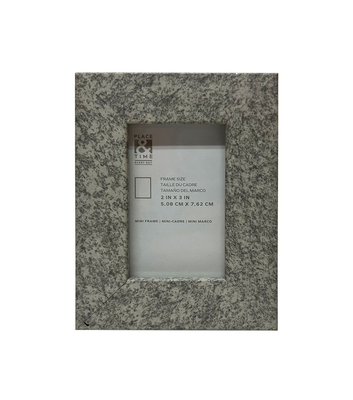 2 x 3 Gray Speckled Tabletop Picture Frame by Place & Time
