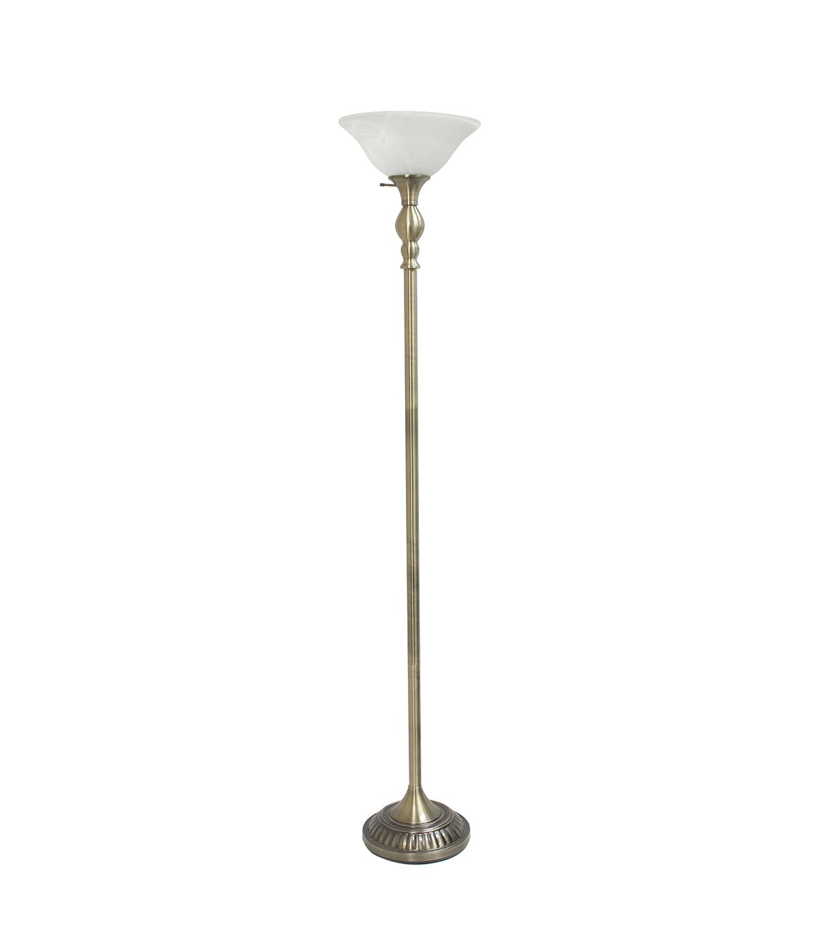 All The Rages Classic 1 Light Floor Lamp with Marbleized Glass Shade
