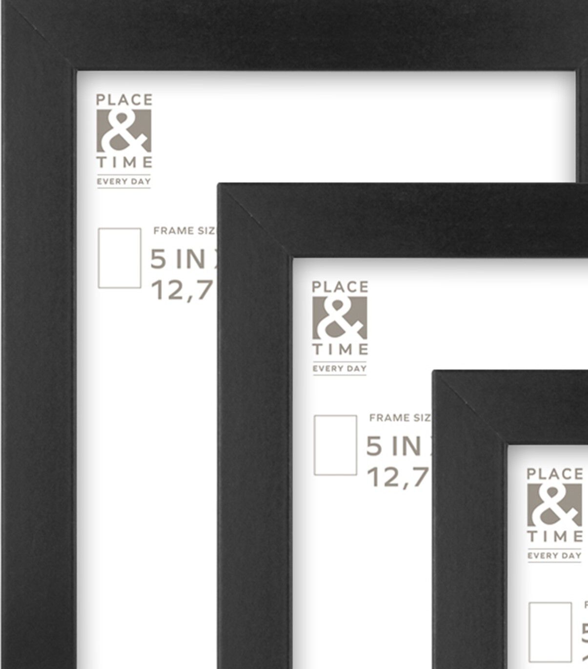 5 x 7 Snapshot Wood & Glass Wall Picture Frames 3pk by Place & Time