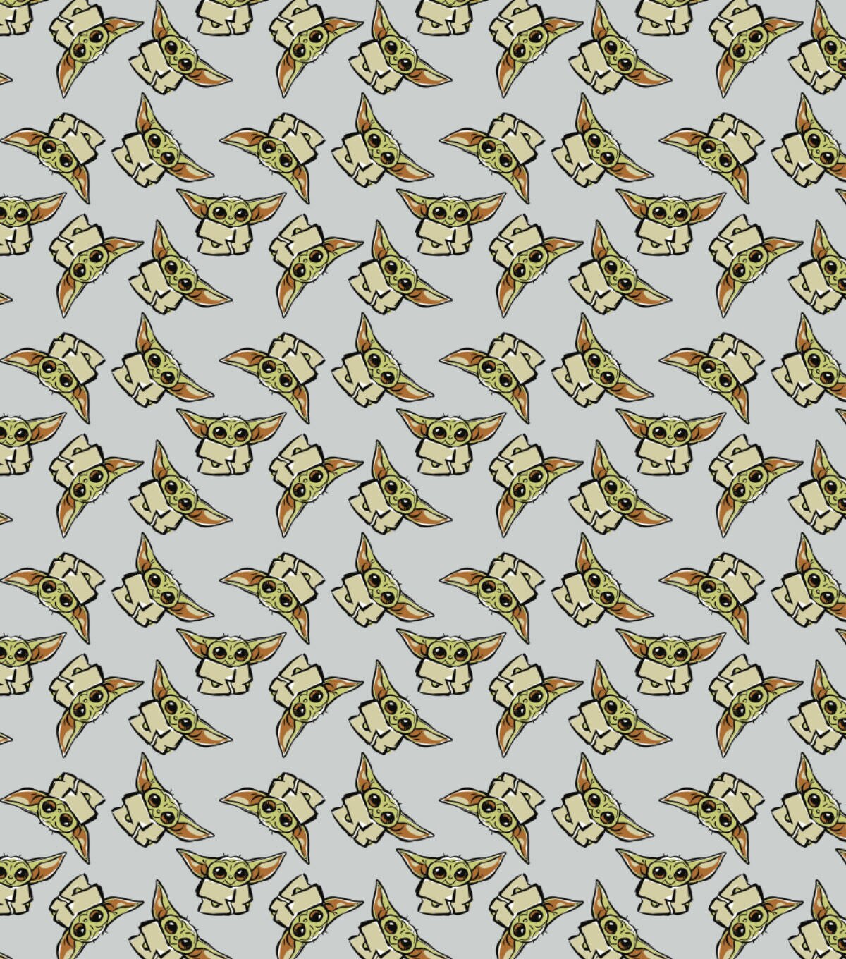Star Wars Cotton Fabric The Child Tossed