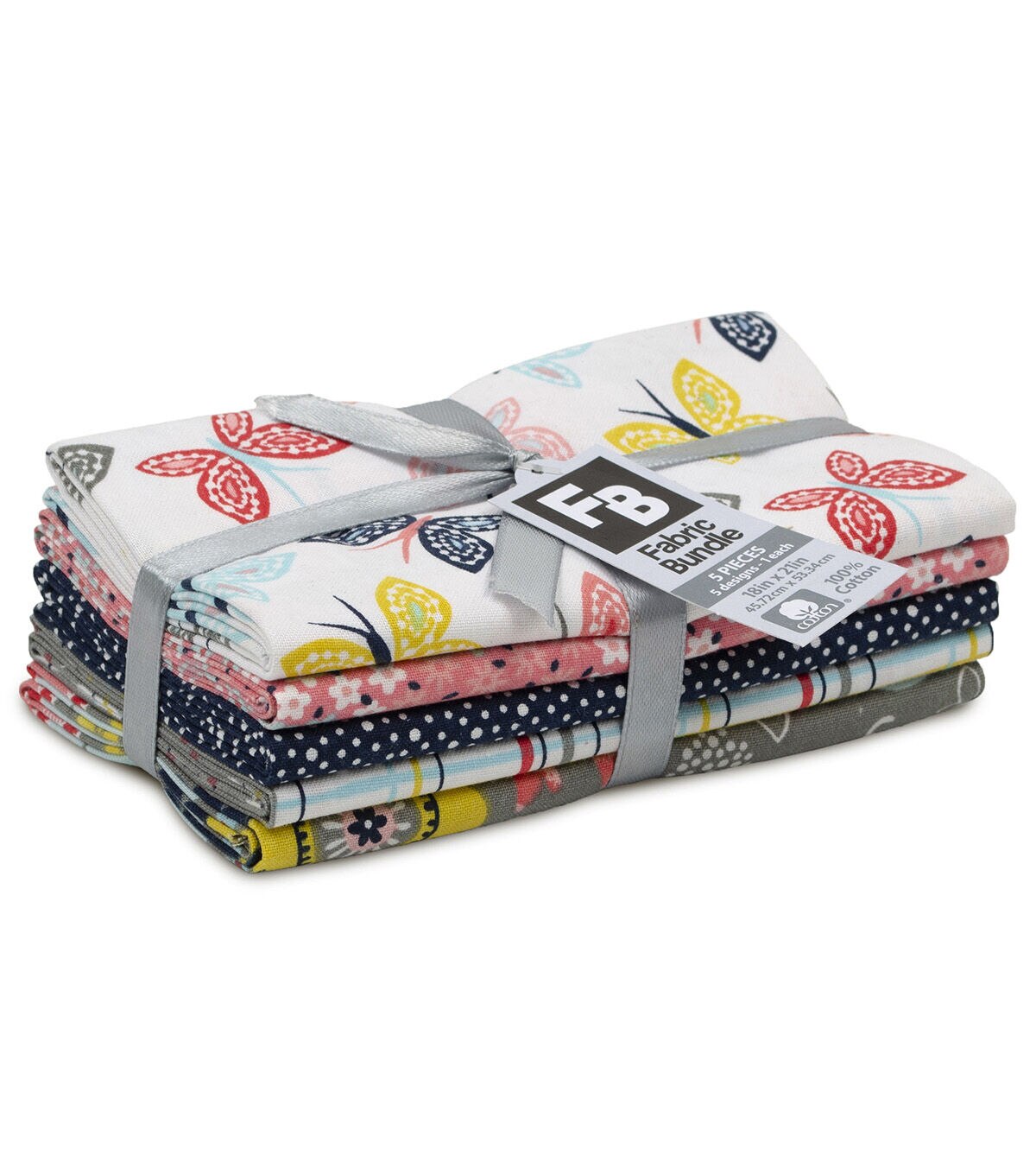 18 x 21 Butterfly Bliss Cotton Fabric Quarters 5ct by Keepsake Calico