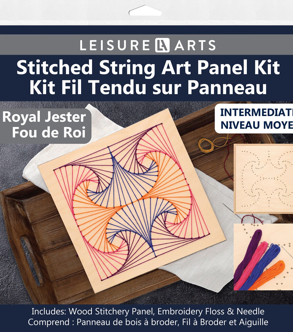 Liesure Arts 10 Royal Jester Panel Wood Stitching String Art Kit