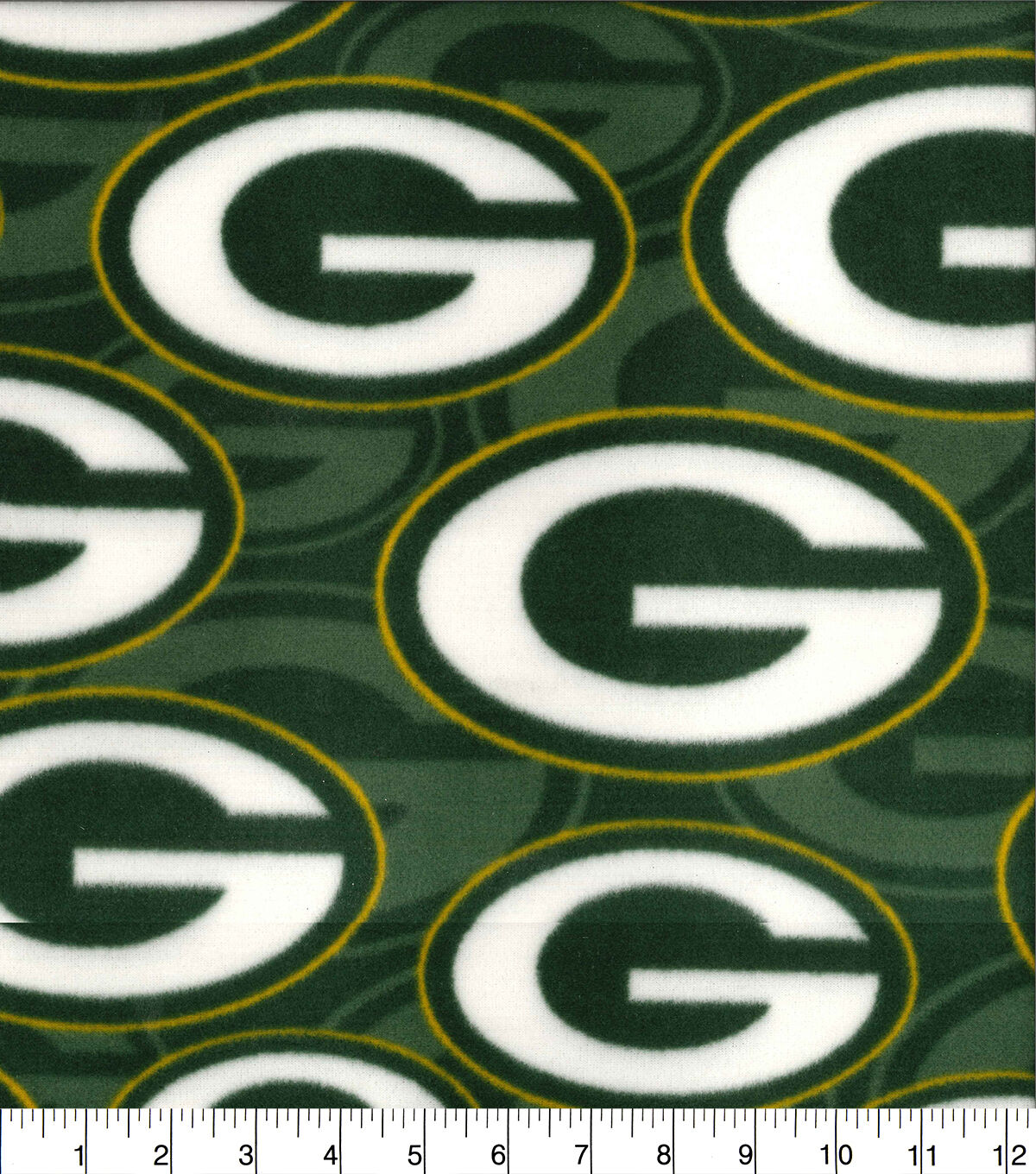 Fabric Traditions Green Bay Packers NFL Logo Fleece Fabric