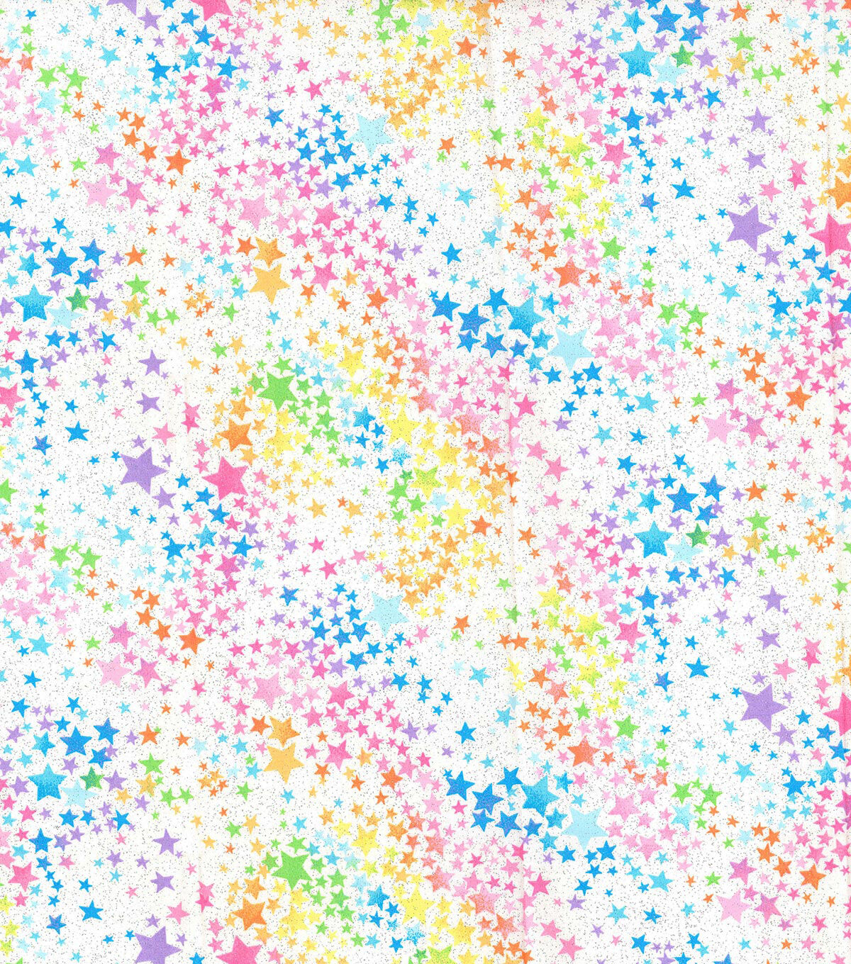 Fabric Traditions Pastel Stars Glitter Cotton Fabric by Keepsake Calico