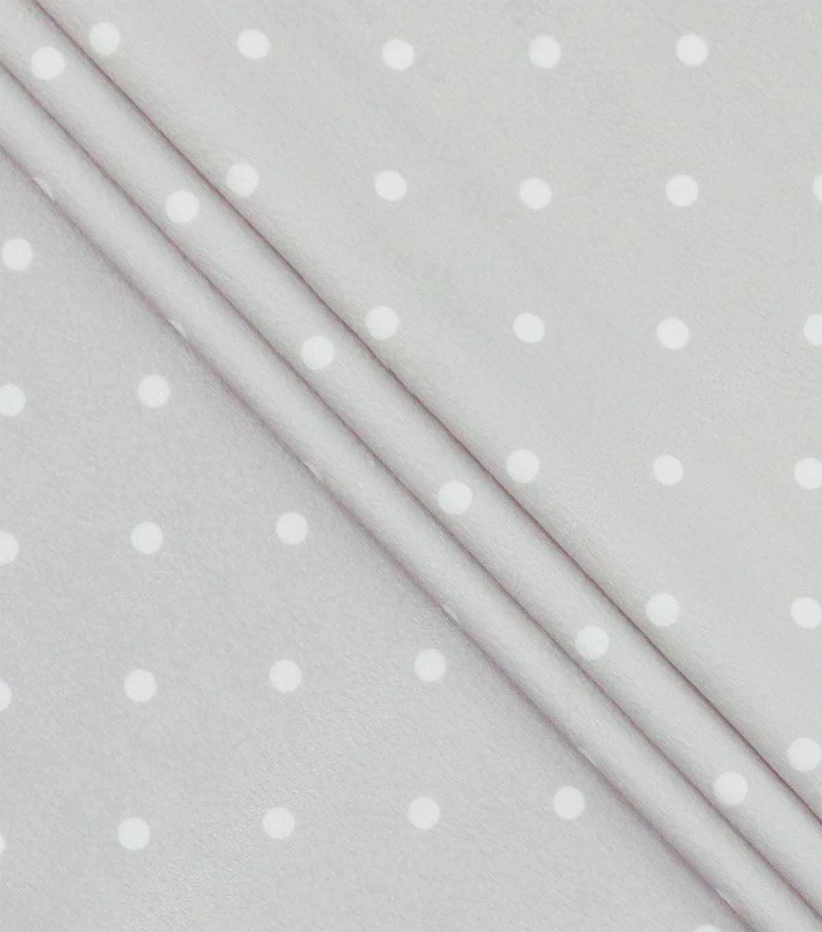 Small Dots on Green Soft & Minky Fleece Fabric