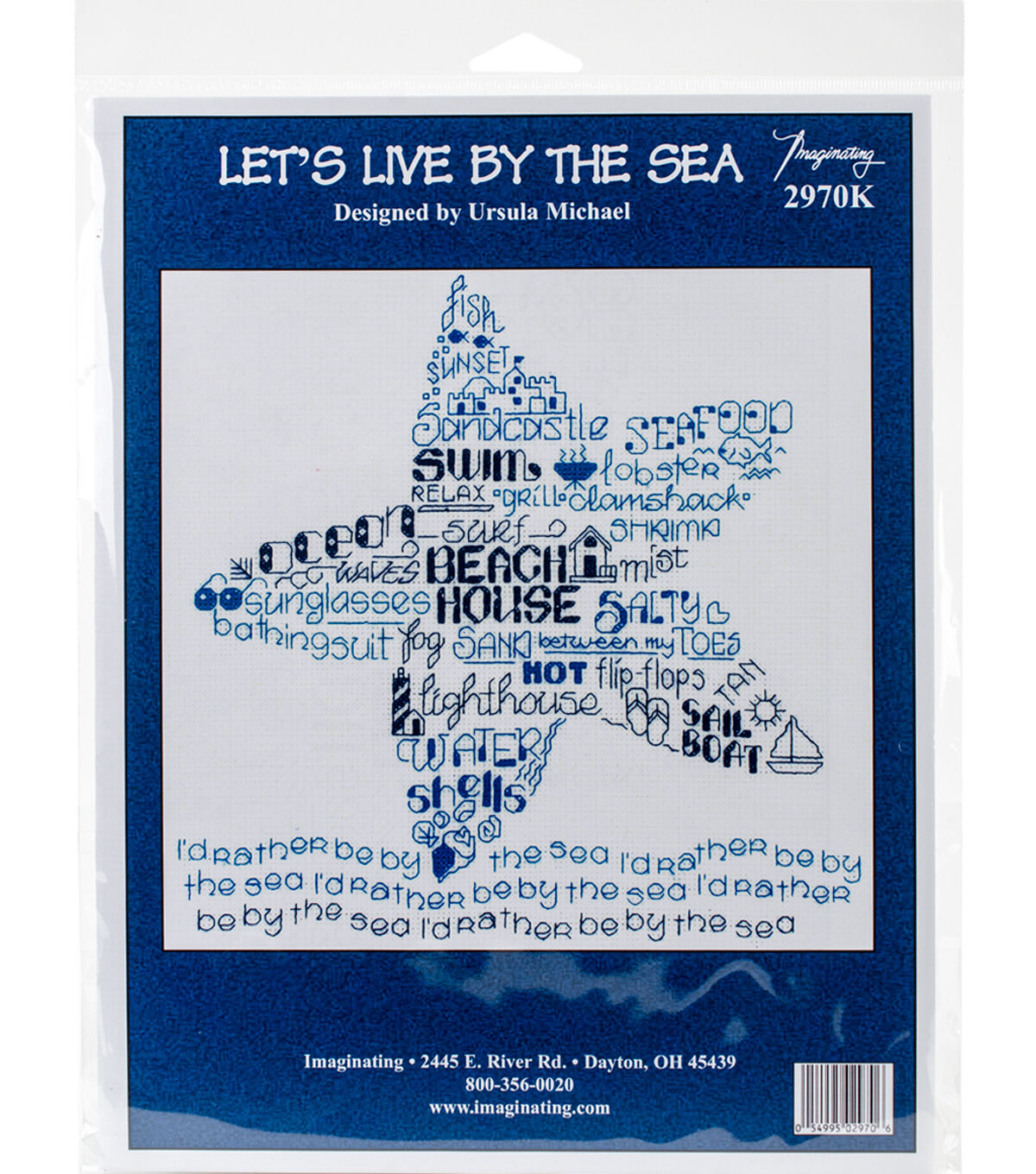 Imaginating 9.5 Let's Live by the Sea Counted Cross Stitch Kit