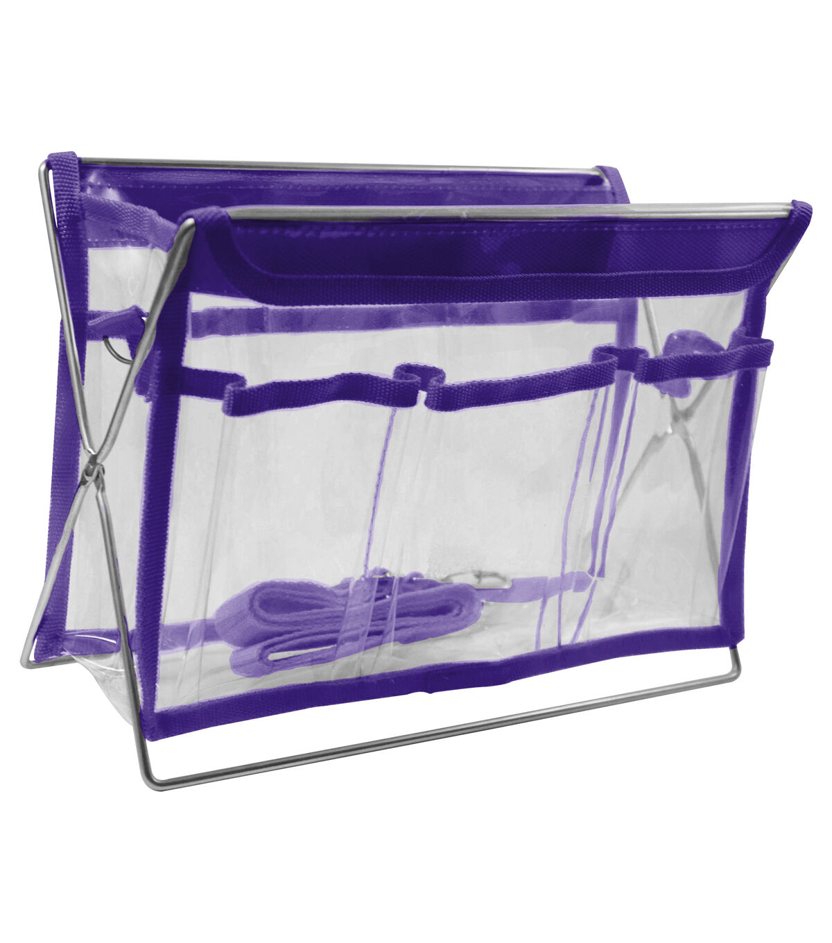 Sullivan's 11 x 7 Purple Sassy Tote With 3 Side Pockets & Compartment