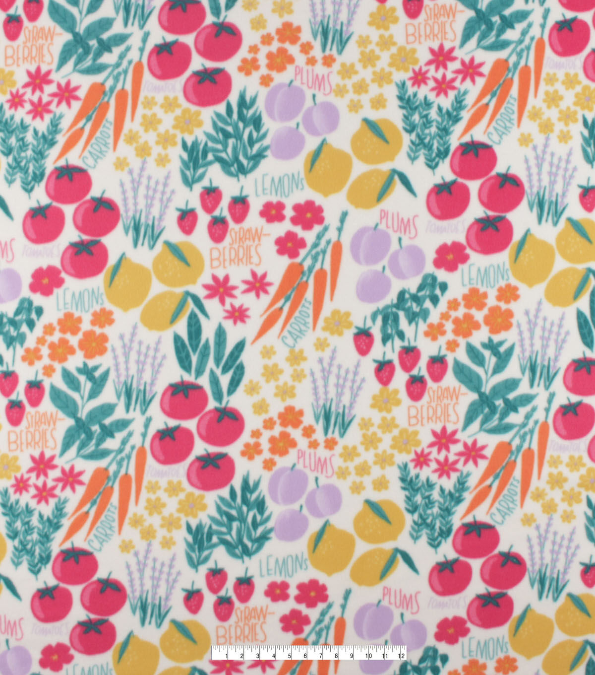 Veggies Blizzard Fleece Fabric