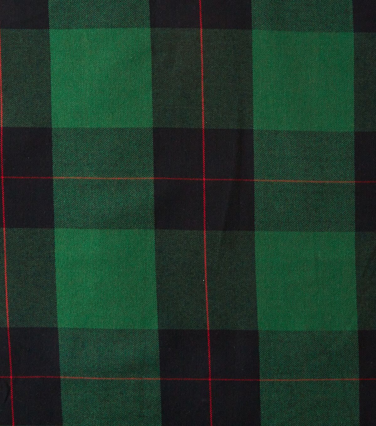 Eddie Bauer Green & Black Buffalo Check Cotton Tencel Flannel Fabric