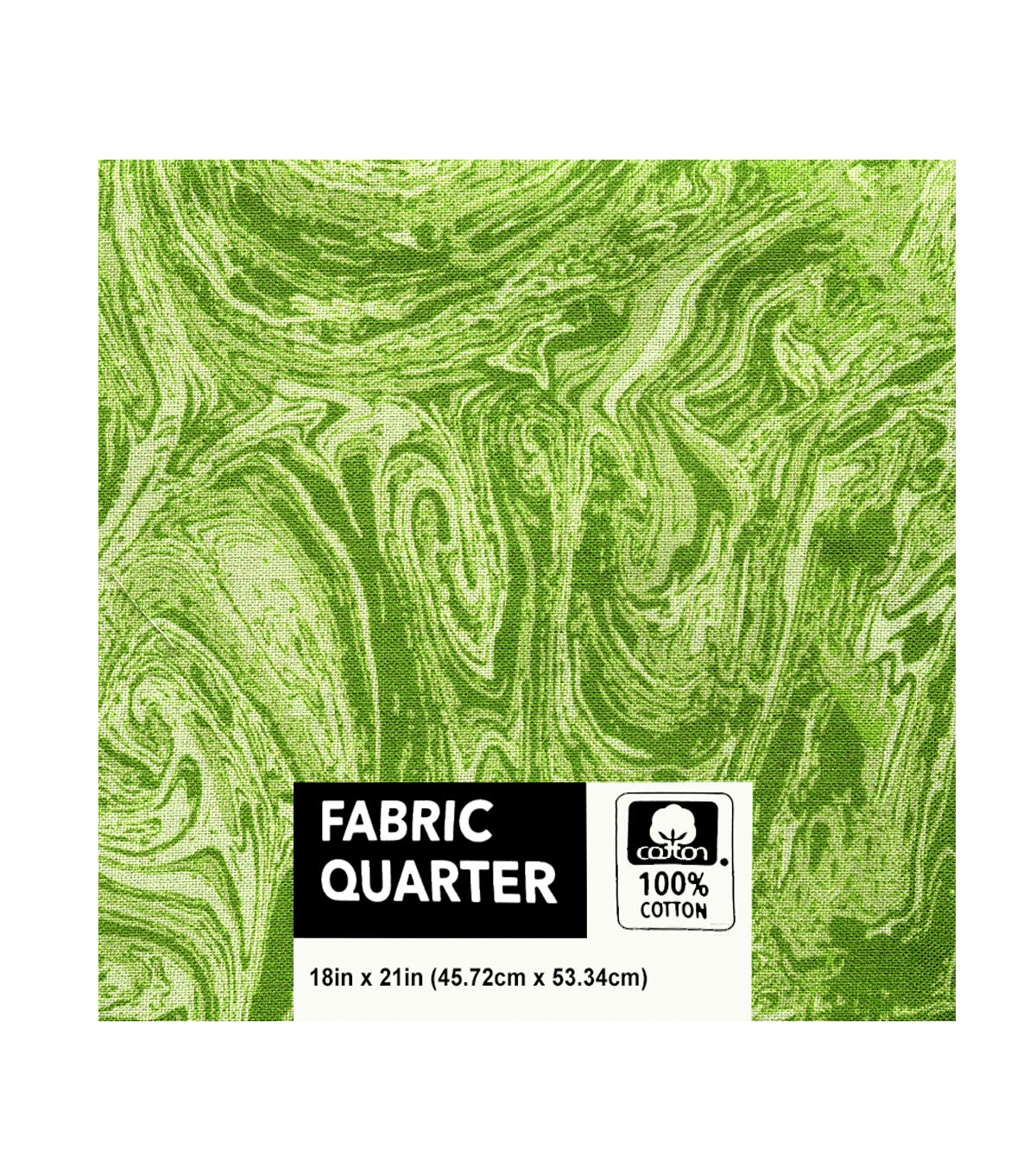 18 x 21 Green Oil Slick Cotton Fabric Quarter by Keepsake Calico