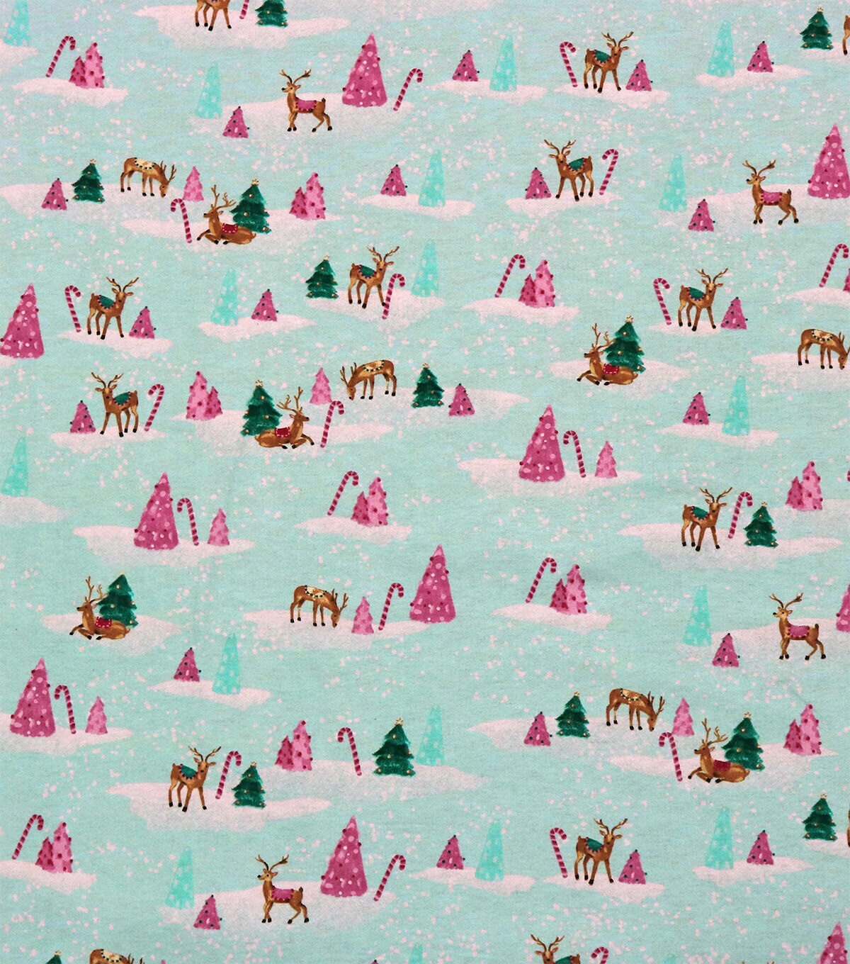 Forest Animals on Blue Super Snuggle Christmas Flannel Fabric