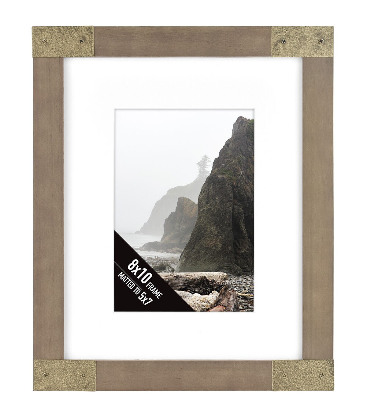 8 x 10 Matted to 5 x 7 Rustic Gray Tabletop Picture Frame by Hudson 43
