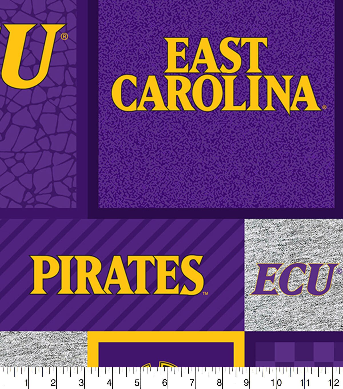 East Carolina University Pirates Fleece Fabric College Patch