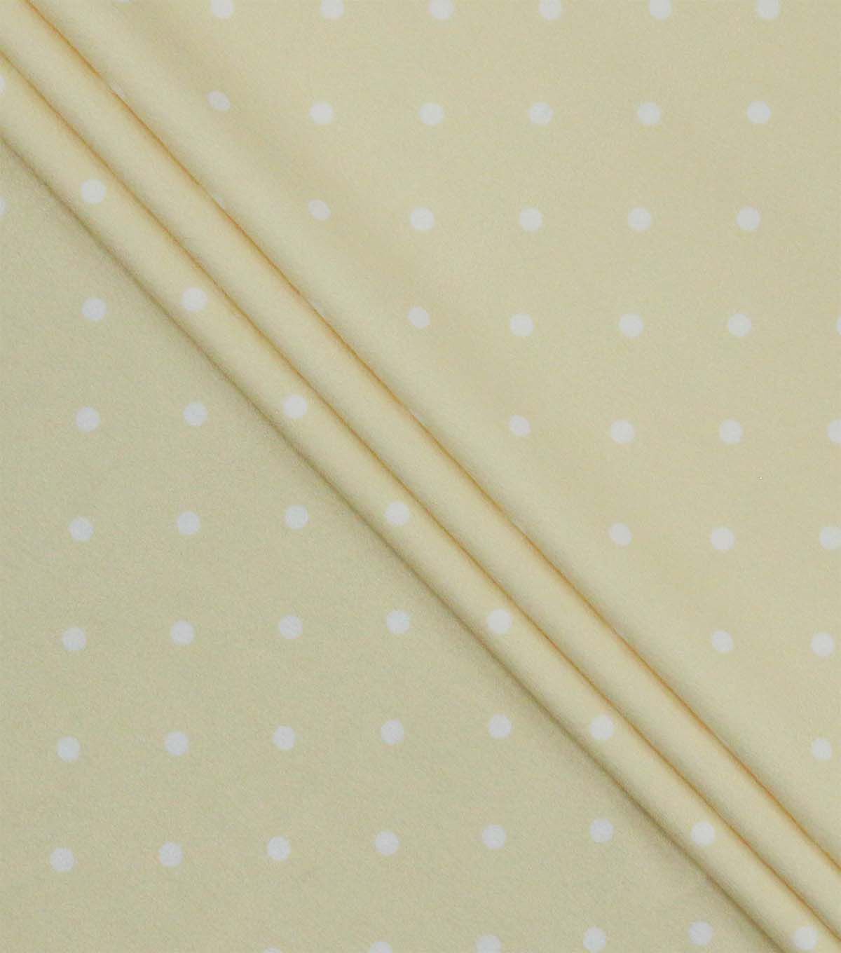 Small Dots on Green Soft & Minky Fleece Fabric