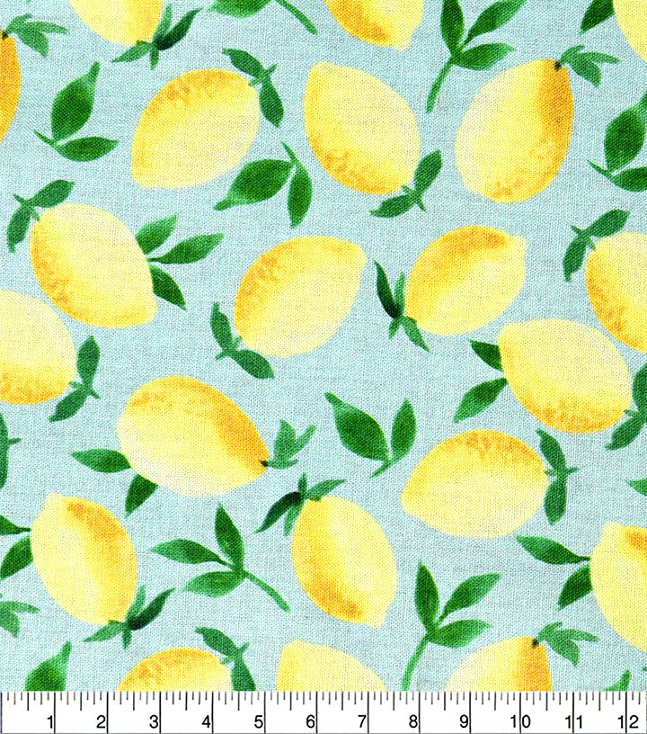 Lemon 1-Piece Cotton Fabric Quarter