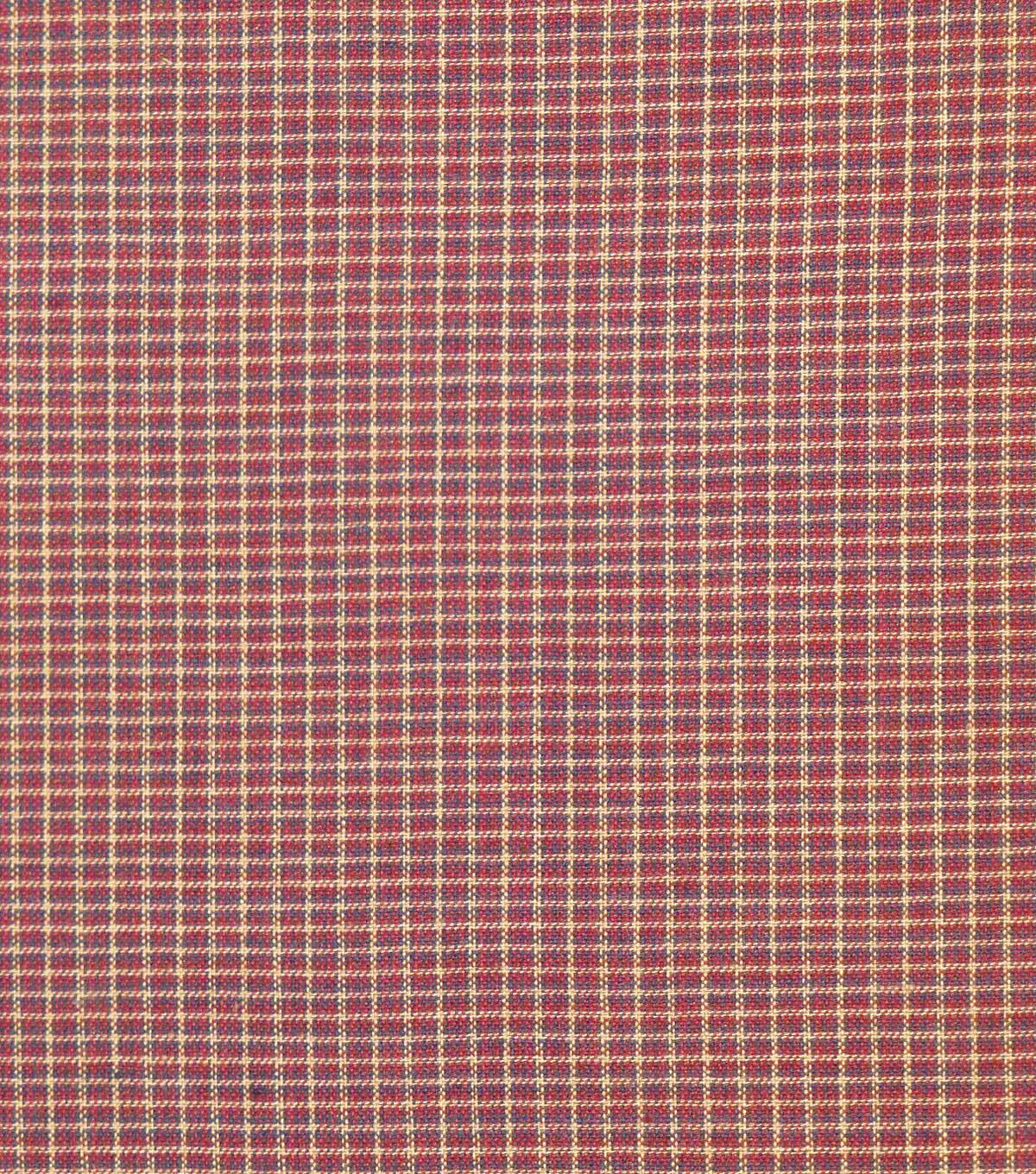 Red & Navy Tattersall Yarn Dyed Patriotic Cotton Fabric
