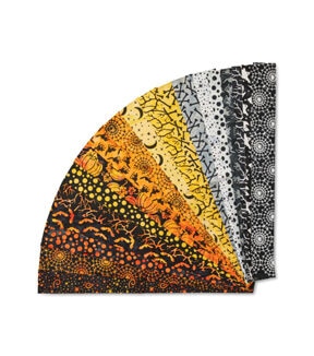 2.5 Frightful Delight Batik Cotton Fabric Strip 40pc