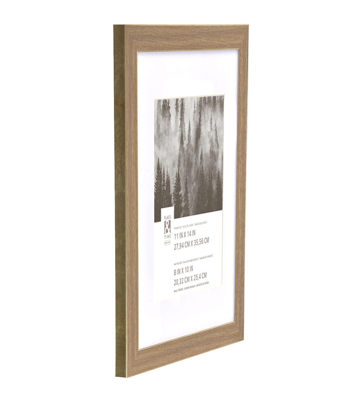 11 x 14 Matted to 8 x 10 Natural Wall Frame by Place & Time