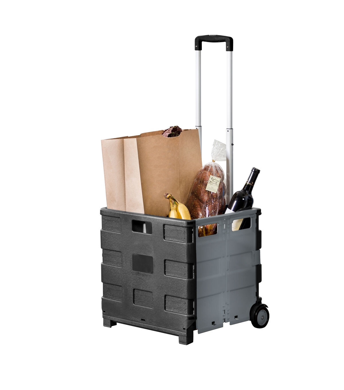 Honey Can Do 18 x 39 Gray Foldup Rolling Utility Cart With Handle