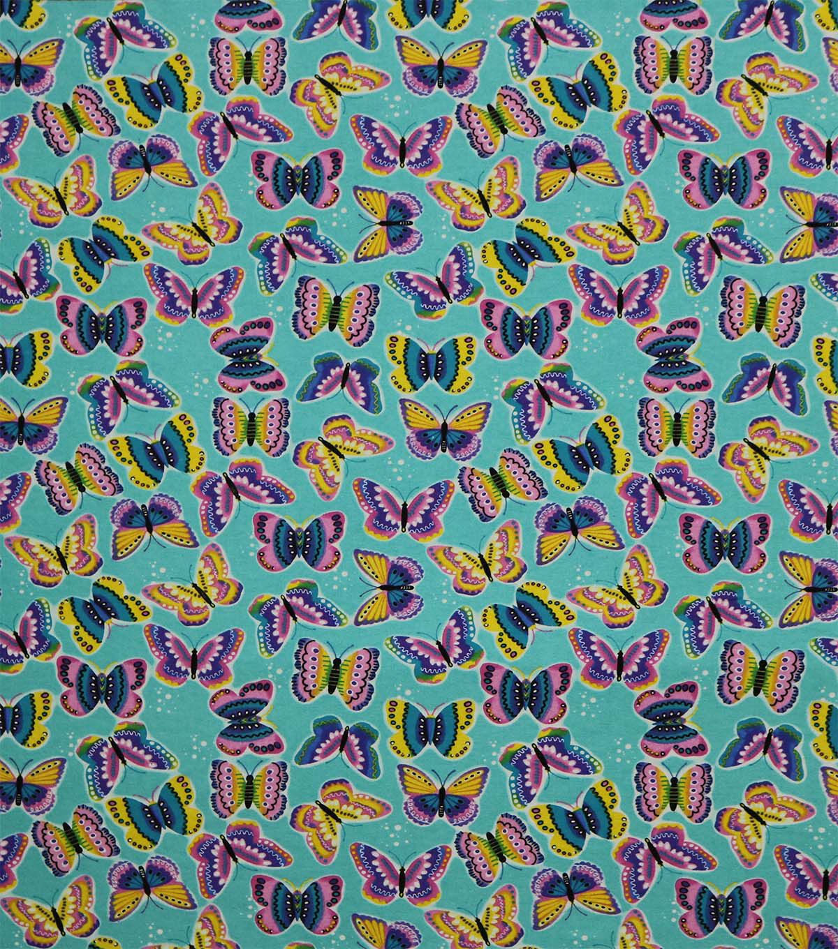 Pink & Yellow Ombre Butterflies Super Snuggle Flannel Fabric