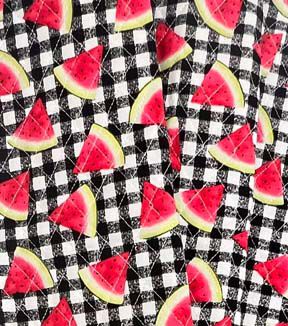 Fabric Traditions Red Watermelon Double Faced Quilted Cotton Fabric