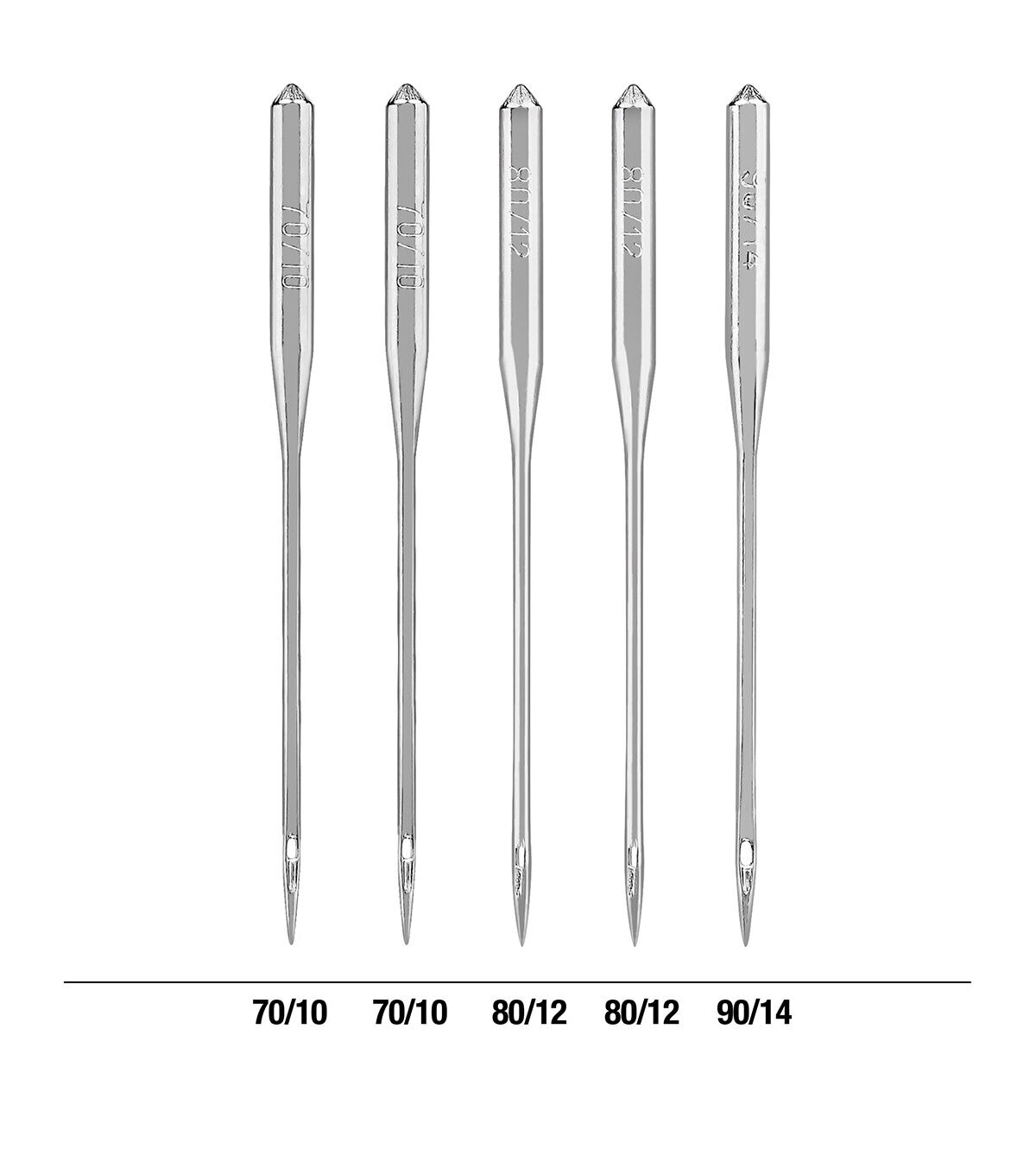 5ct Assorted Sizes Universal Sewing Machine Needles by Top Notch