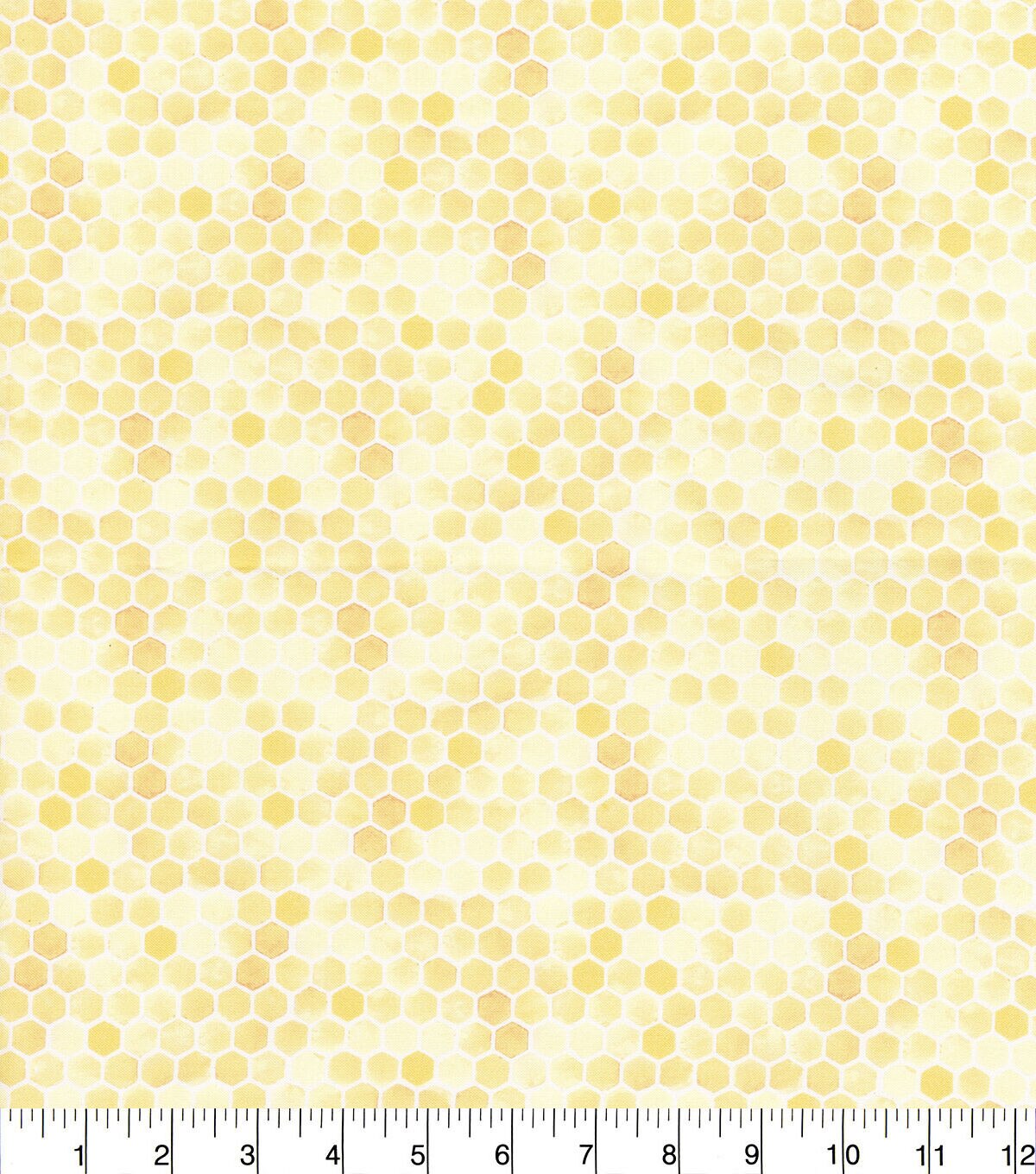 Hi Fashion Yellow Sunny Bee Honeycomb Premium Cotton Fabric