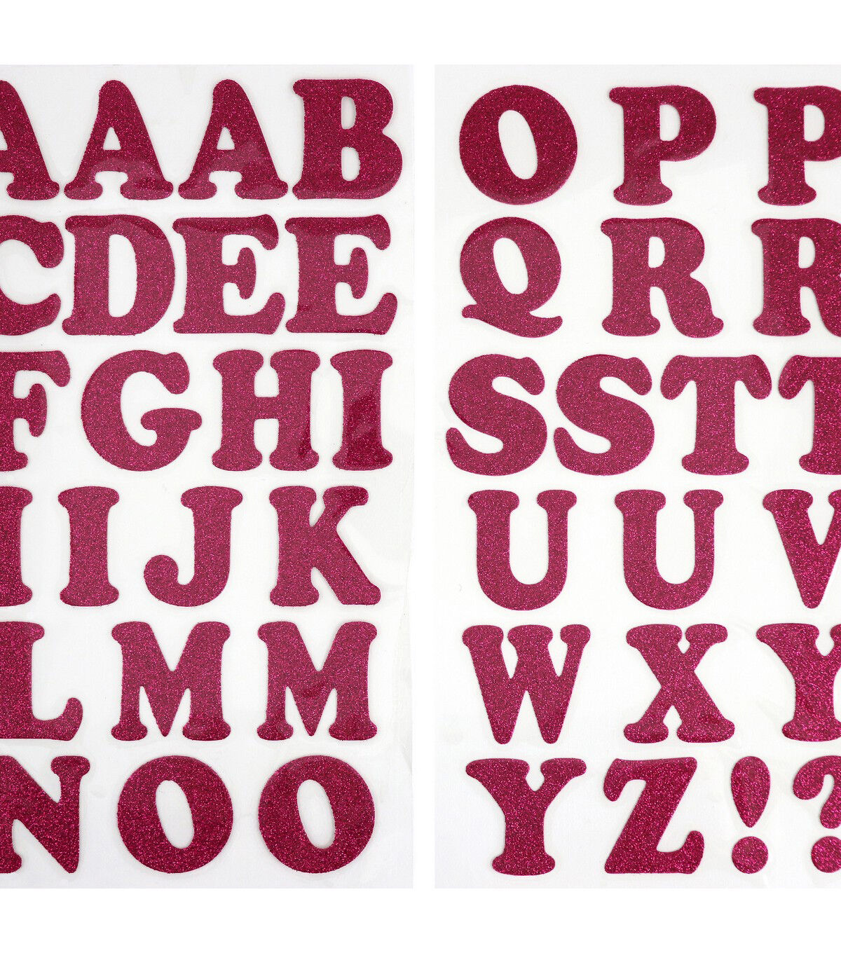 Jolee's Boutique 1.5 Pink Glitter Iron On Transfer Letters 42ct