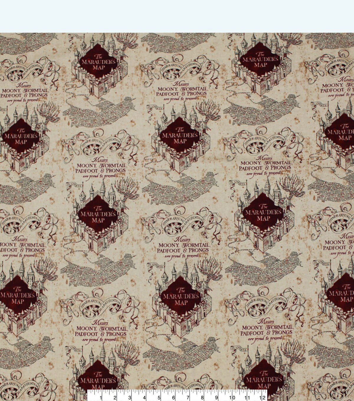 Harry Potter Quilt Cotton Fabric 44 Marauders Map